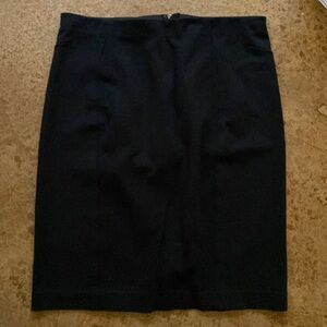 ANN Taylor black stretch back zip pencil skirt